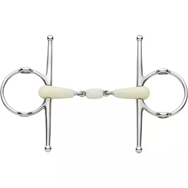 HAPPY MTH Double Joint Roller Full Cheek Gag Bit (470380SS)