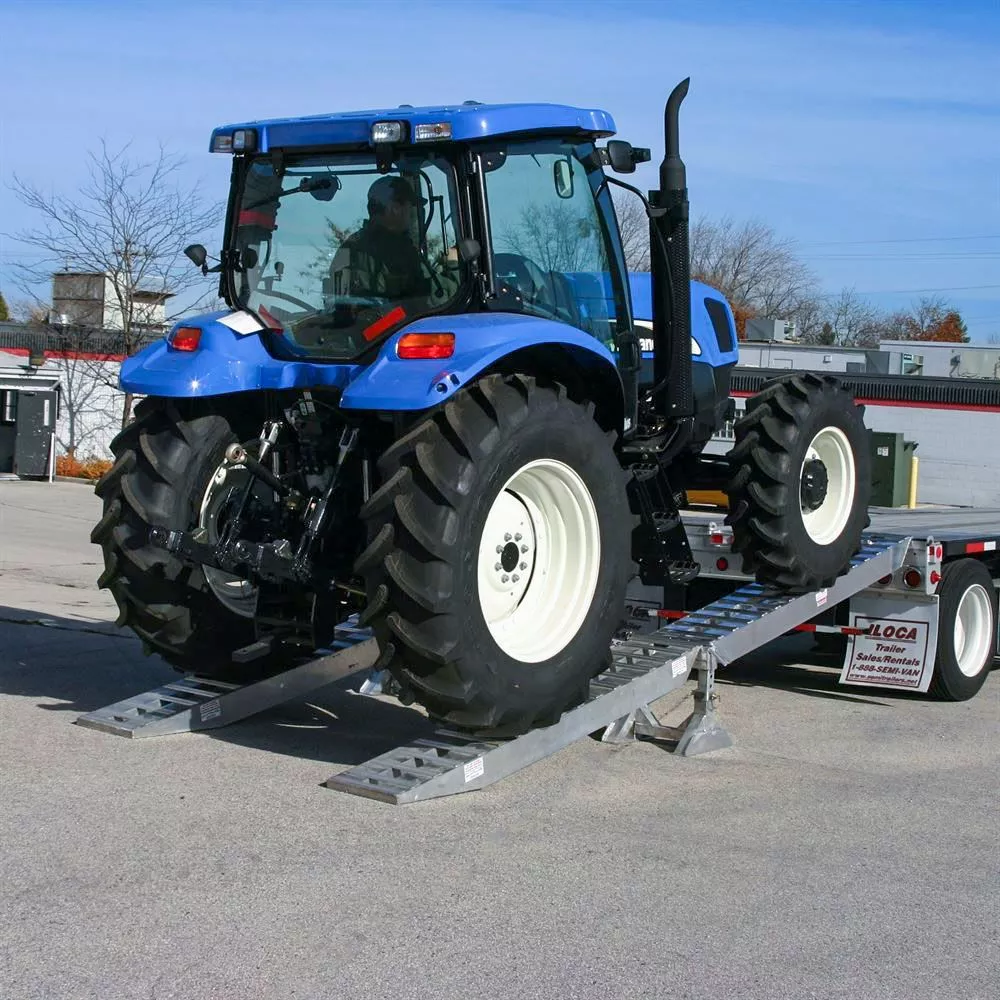 Heavy Duty Ramps 4 Bunk Load Leveler / 4 Ramp System | Model 23-18-192-02-02-MLL-4 | 8′ L x 16″ W | 20,000 lb. Capacity | Horsepower 23 HP | For 102″ Step Deck Trailers with 16″ Drop