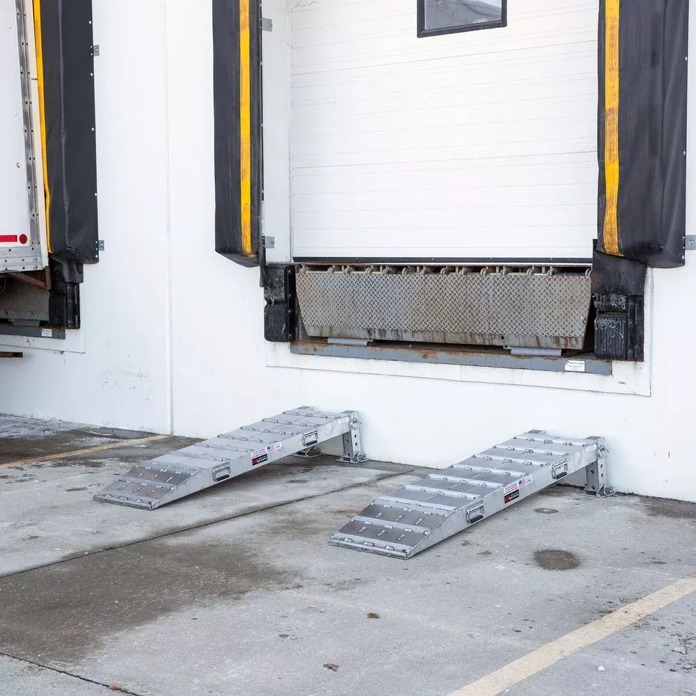 Heavy Duty Ramps Adjustable Wheel Risers | Model S-40-18-066-RISER | Size 66″ L x 18″ W | 23,500 lb. Capacity | Horsepower 23 HP | For Trailers & Loading Docks