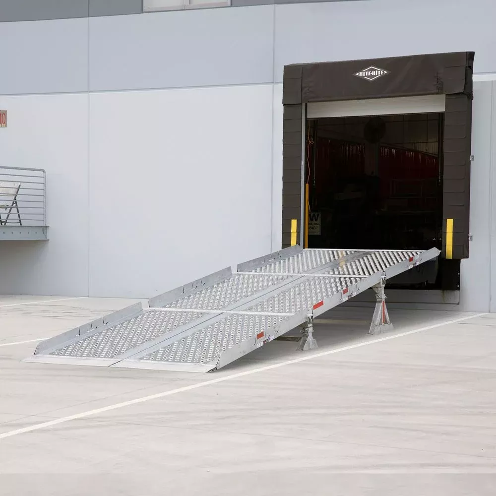Heavy Duty Ramps Modular Mini Yard Ramp System | Model 18-101-184-06-MYR | Width 84″ Inches | Adjustable Height 15″–32″ | Horsepower 23 HP | For Trucks, Trailers & Loading Docks