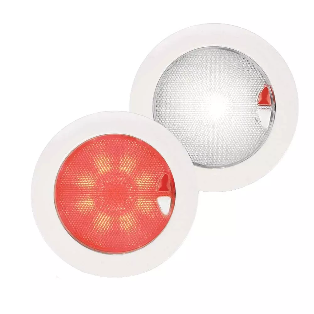 Hella Marine EuroLED150 Red/White Touch Switch – White Bezel [980630001]
