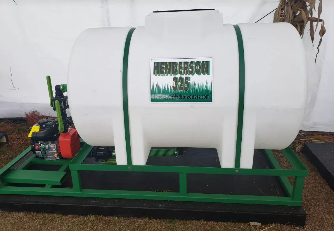Henderson Hydroseeder 325 Gallon Tank | Model HENDE325 | Width 56″ | Length 85″ | 5,500 Sq Ft Coverage | 20 To 100+ HP | For ATV, UTV & Trucks