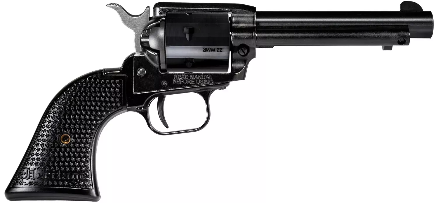 Heritage Mfg Rough Rider 22 LR/22 WMR Revolver 4.75" 6 Shot Black Cerakote RR22MB4PG