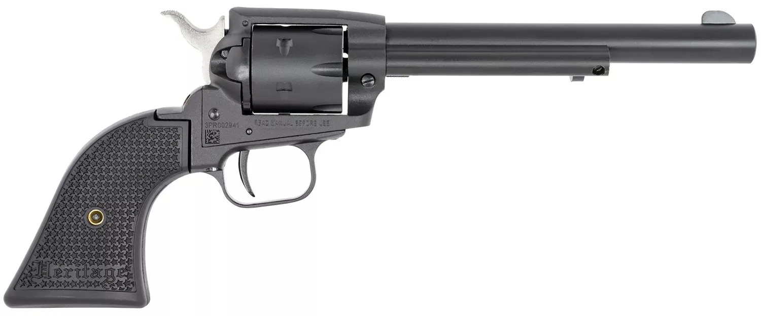 Heritage Mfg Rough Rider 22 LR/22 WMR Revolver 6.50" Black SRR22MBS6PG