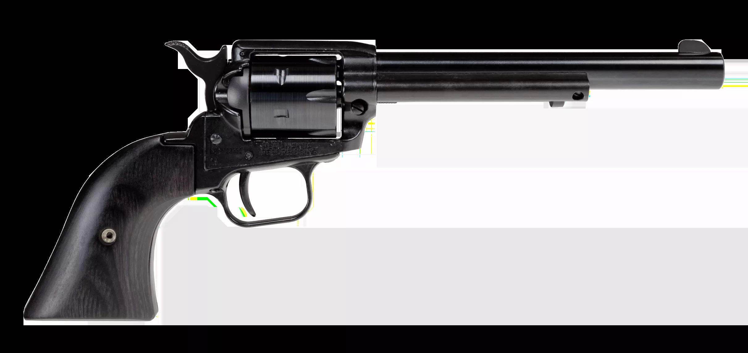 Heritage Mfg RR22B4-BBK Rough Rider22 LR Caliber with 4.75" Black Oxide Finish Barrel, 6rd Capacity Black Oxide Finish Cylinder, Black Finish Zamak Frame & Black Laminate Wood Grip