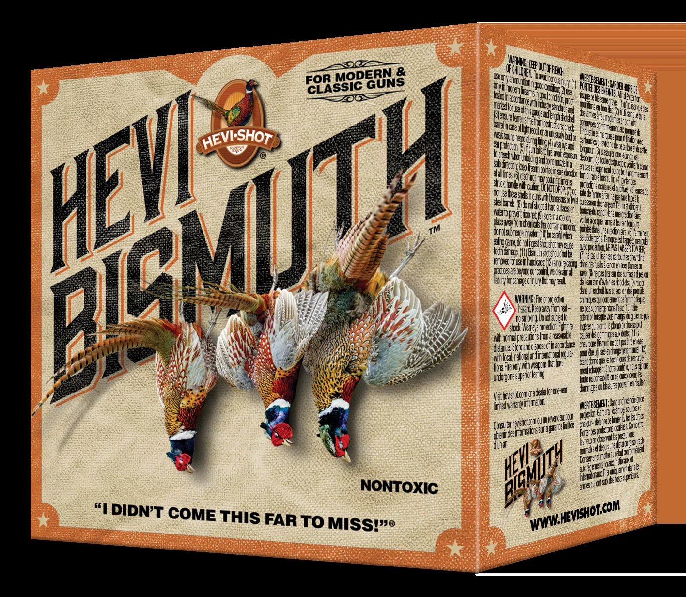 HEVI-Shot HEVI-Bismuth Upland 20 GA 2.75″ 1 oz 3 Shot 25/Box