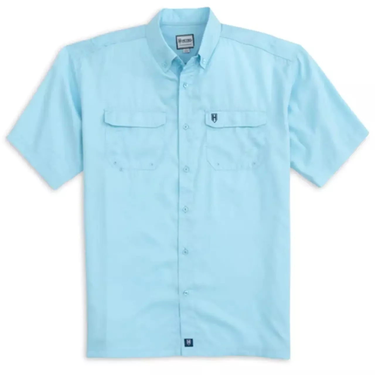 Heyboo Men’s Beaufort Plaid S/S Button-Down Shirt – Azure Blue
