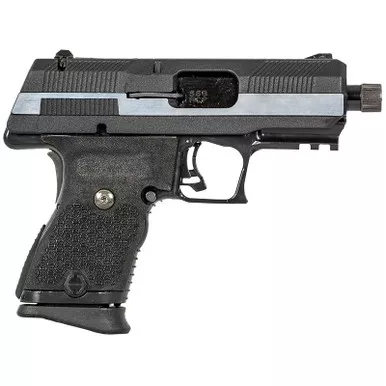 Hi-Point YC380CFRDCT YC380 w/Red Dot 380 ACP 10+1 3.93" Black Threaded Barrel, Black/Chrome Serrated Steel Slide, Black Polymer Frame w/Picatinny Rail, Black Plastic Grip, Crimson Trace Red Dot