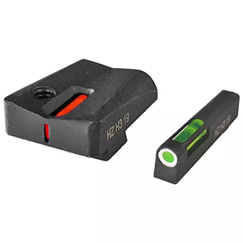 Hiviz Litewave H3 Tritium Express Handgun Sight Green/orange Litepipes White Front Ring S&w Ez9