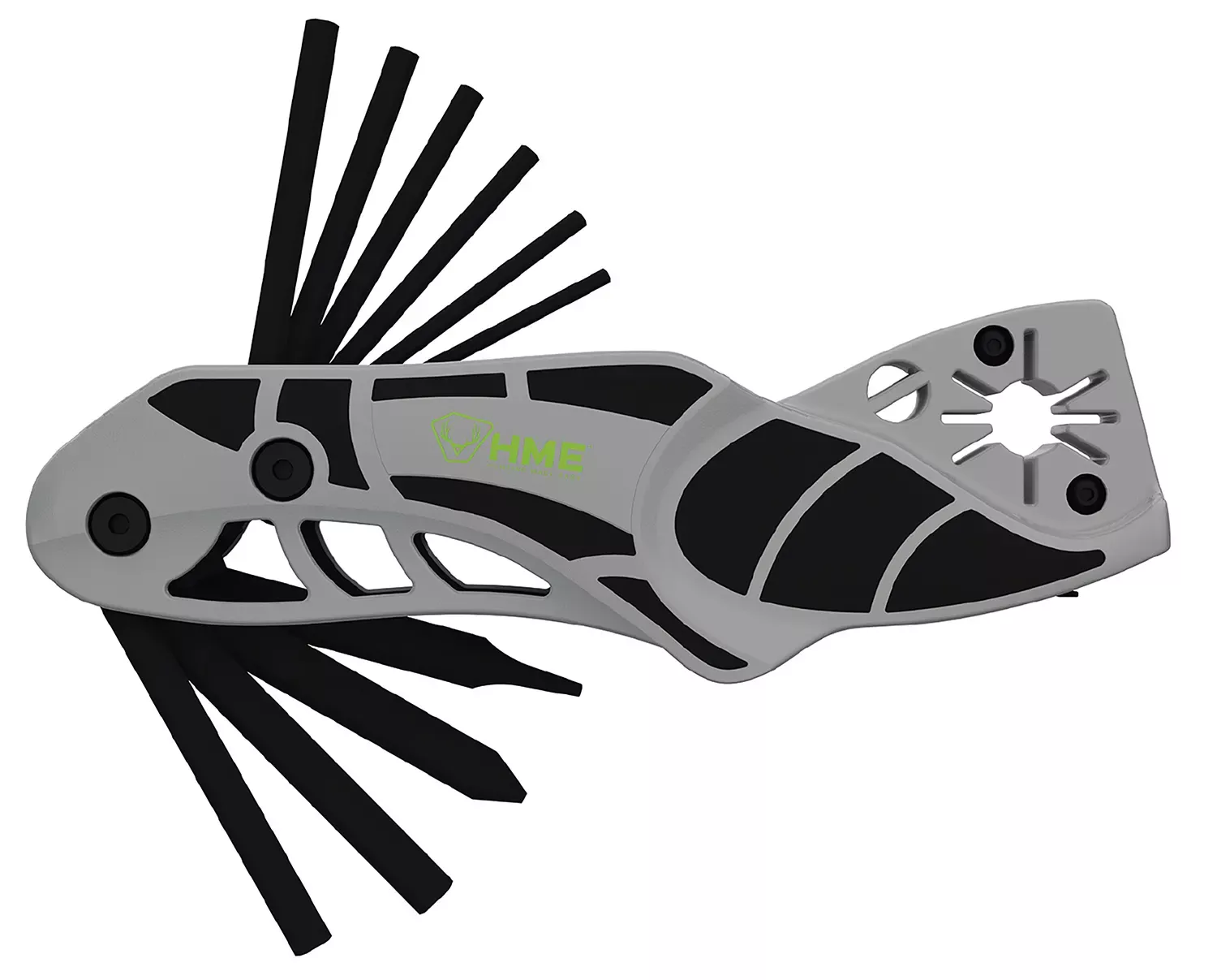 HME 14-In-1 Archery Multi-Tool Black/Gray Metal Folding Metal