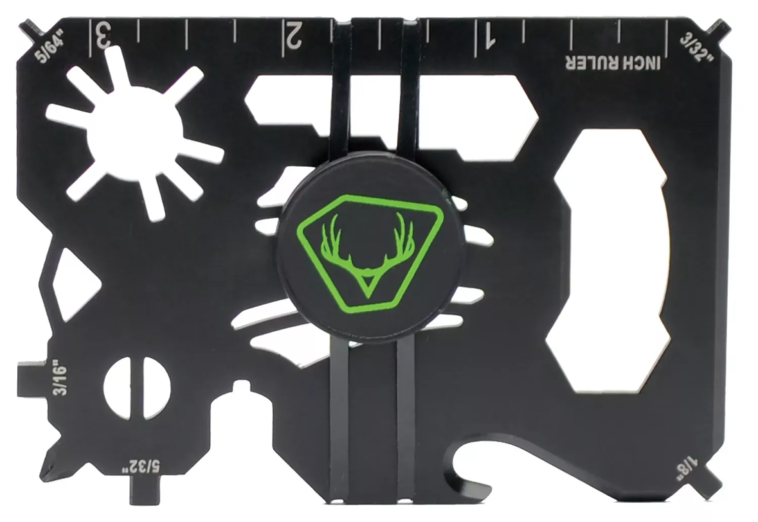 HME 20-In-1 Wallet Multi-Tool Black Metal Fixed