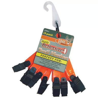HME HME-OTM-3 Reflective Trail Marker Orange, 10 Pack