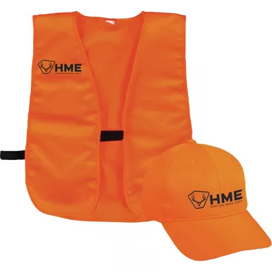 HME HME-SF-VH-OR Orange Vest & Hat Combo One Size, Orange