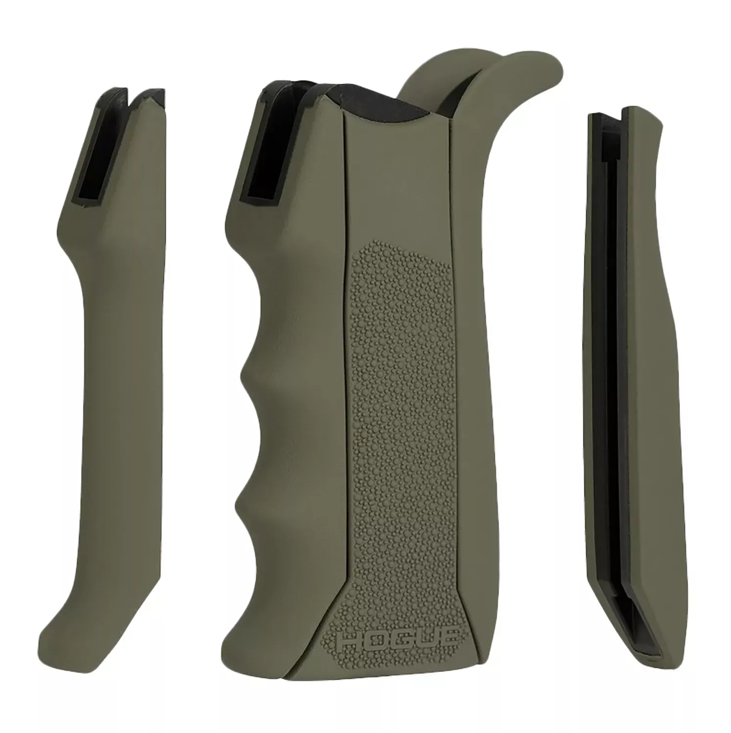 Hogue Modular OvermoldedOD Green Rubber Pistol Grip Finger Grooves AR-15/M16