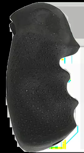 Hogue Monogrip Finger Grooves Black Rubber Fits S&W N Frame with Round Butt