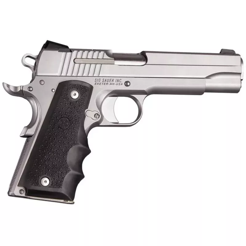 Hogue Rubber Grip w/Finger Grooves 1911 Gov’t Model Black