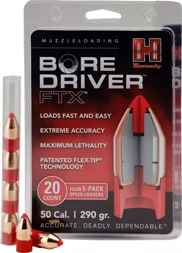 Hornady .50cal Bore Driver – 340gr. Ftx 20-count