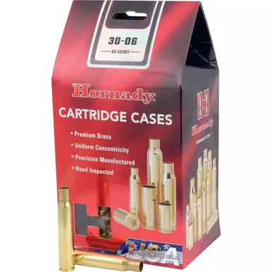 Hornady 8665 Unprimed Brass 30-06, Brass, 50 Pack