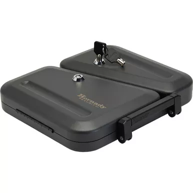 Hornady 95229 Dual-Lid Lock Box with Key, Black