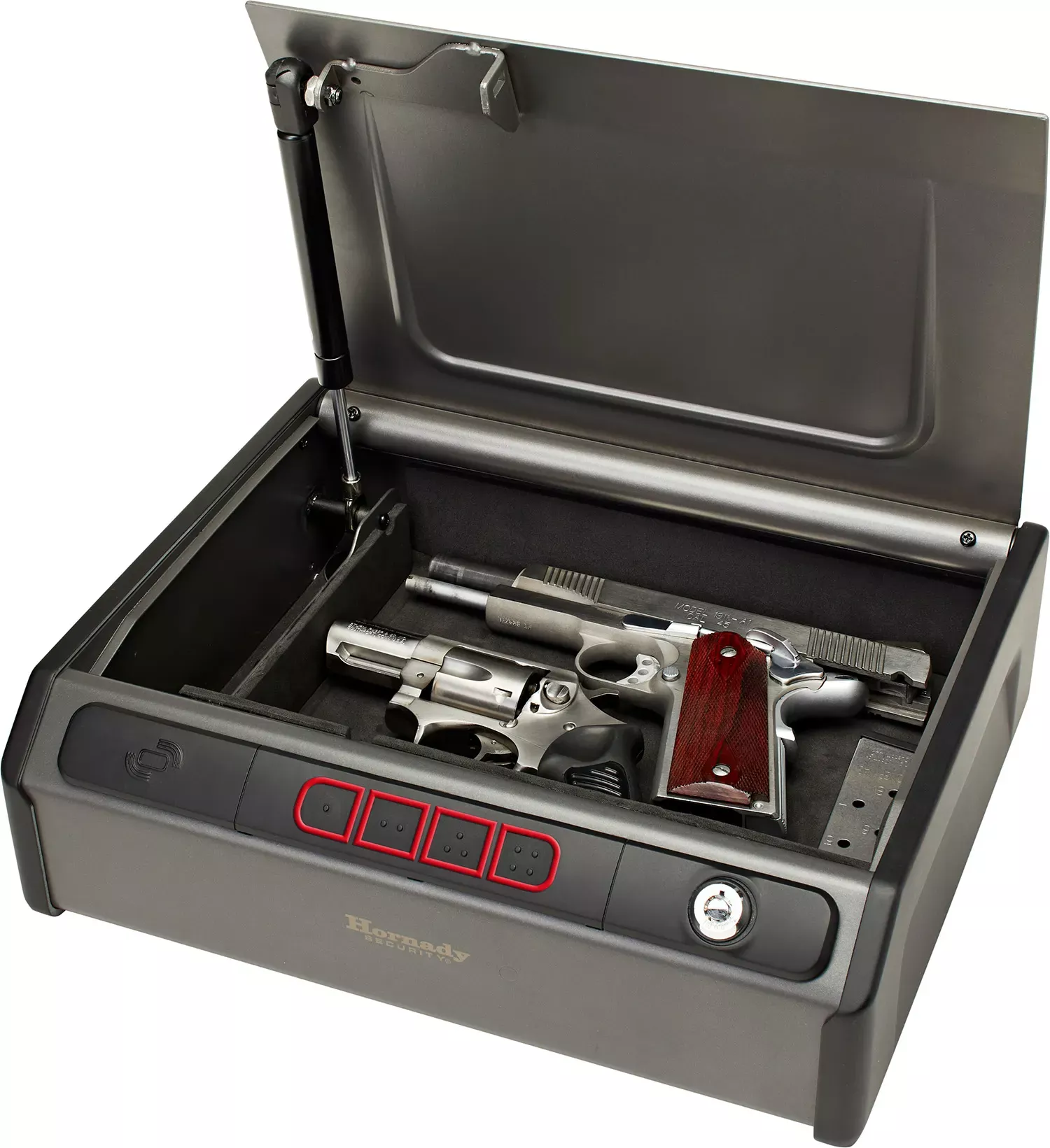 Hornady Rapid Safe RFID Access Code Key Entry Gray Steel Holds 2 Handguns
