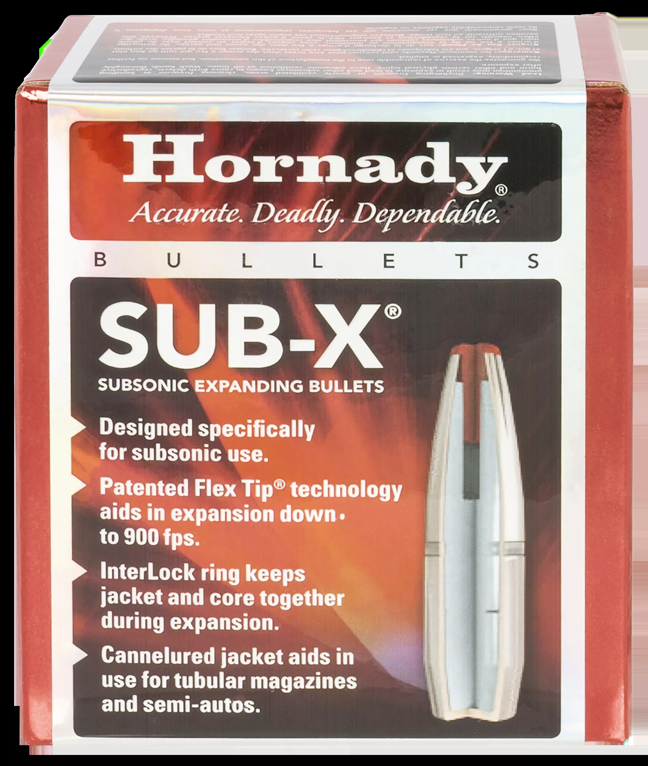 Hornady Sub-X30/308 Cal 175 gr Subsonic-eXpanding 100 Per Box