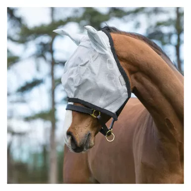 HORSEWARE IRELAND Amigo Silver/Dark Grey Fly Mask (DMRF60-IJD0)