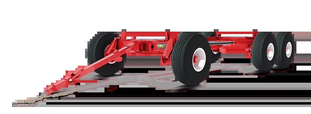 Horst Wagons Tandem Wagon Gear – 18 Ton | Model 325 | 11′ Reach Length | Track Width 86″–95″ | Adjustable Wheelbase 8′ 8″ – 11′ 2″ | For Agricultural Hauling & Forage/Grain Box Applications