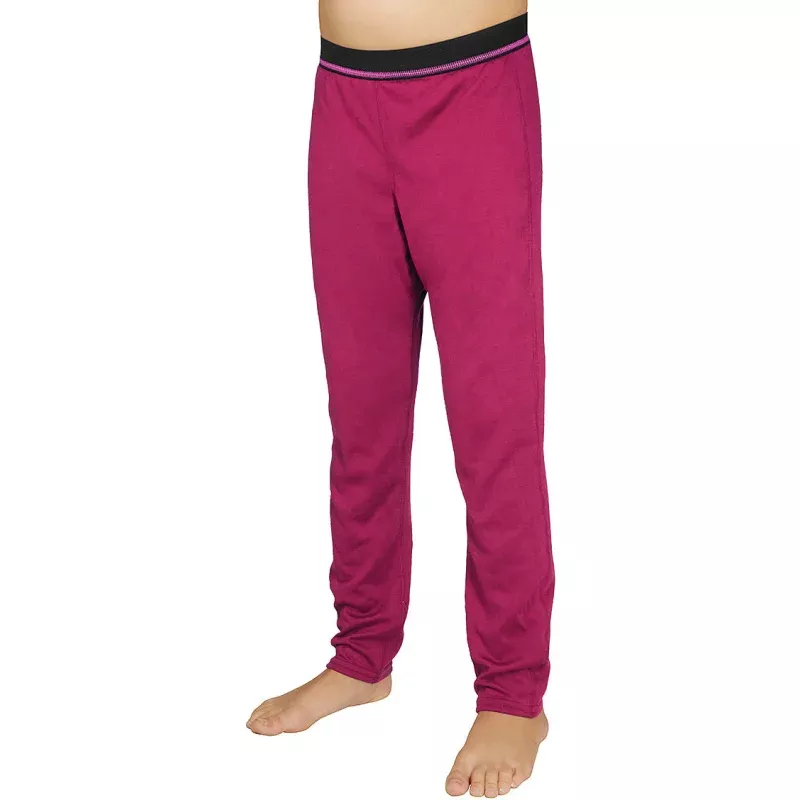 Hot Chillys Bi Ply Bottom Kids Cranberry MD Thermal Base Layer