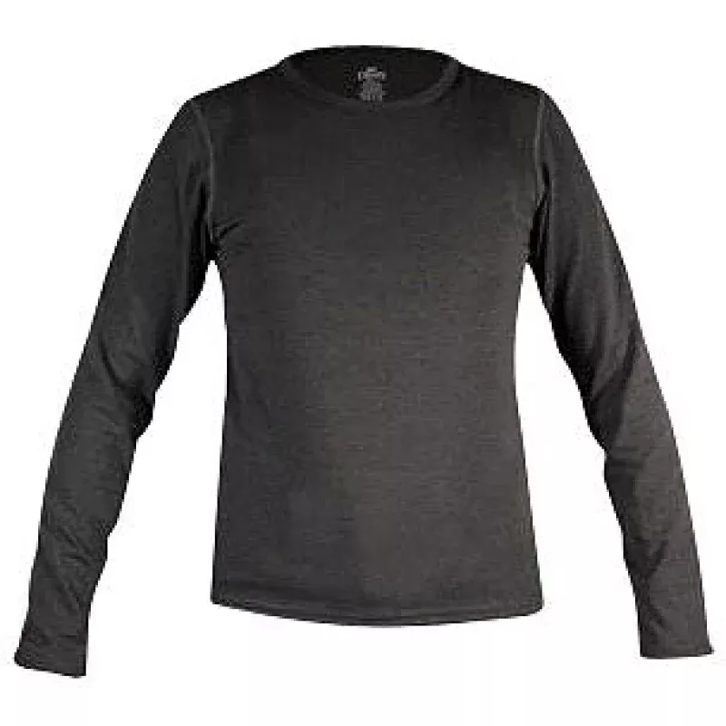 Hot Chillys Bi Ply Crew Kids Black X-Small – Thermal Base Layer for Children
