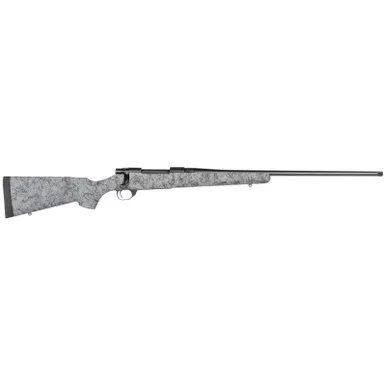 Howa HHS43531 M1500 HS Precision 300 PRC 3+1 24" Threaded Barrel, Black Steel Receiver, Gray w/Black Webbing HS Precision Synthetic Stock