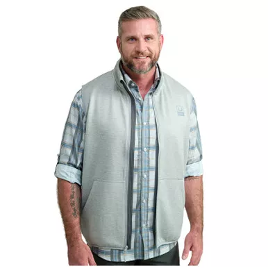 HUK Men's Coldfront Plus Harbor Mist Heather Performance Vest (H1300099-054)