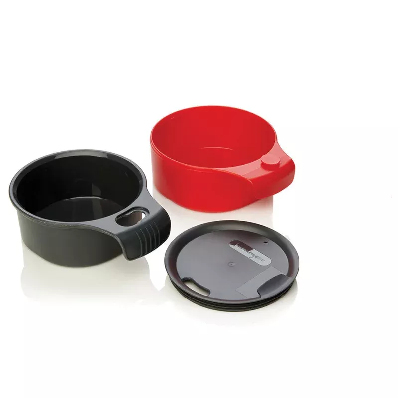 Humangear Cupcup 16 oz Charcoal and Red Travel Mug