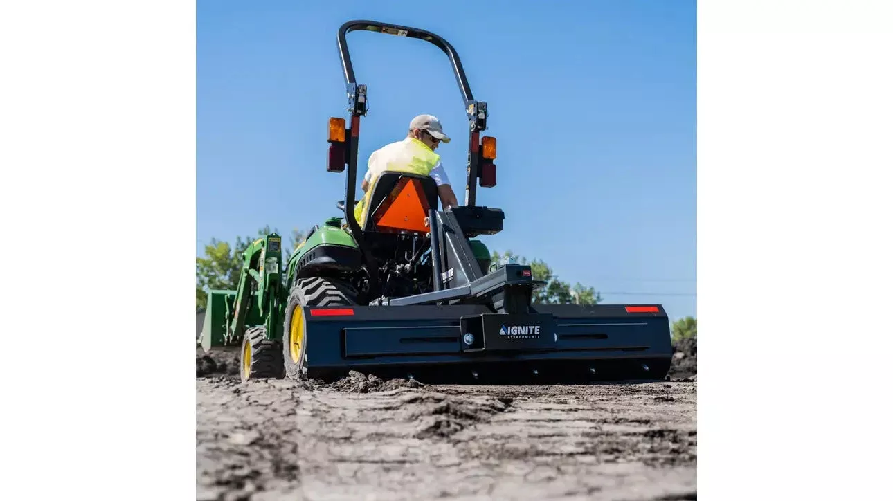Ignite Attachments 3-Point Box Blade | Width 60″ | Overall Length 31″ | Horsepower 25-45 HP | For Tractors