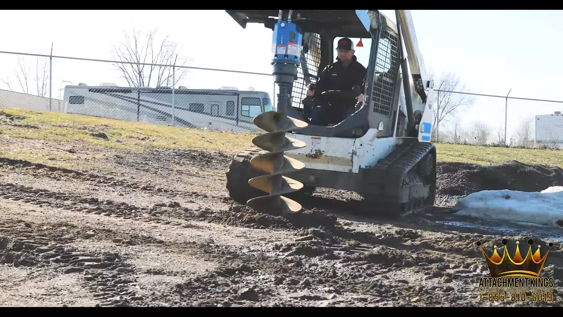 Ignite Attachments Direct-Drive Auger | Model 165DDH | Overall Width 45″ | Hydraulic Flow 14-25 GPM | For Skid Steers