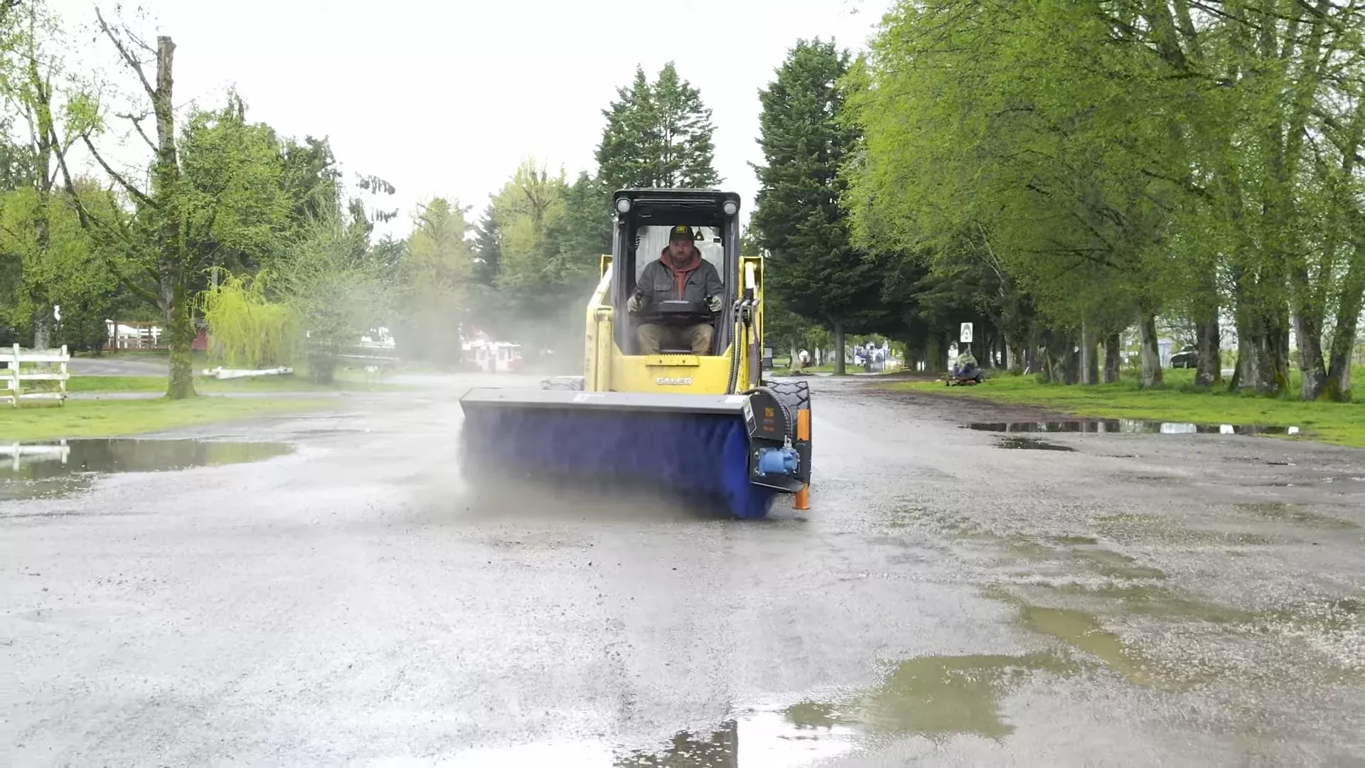 Ignite Attachments Hydraulic Angle Broom | Width 72″ | Hydraulic Flow 16-24 GPM | For Skid Steers