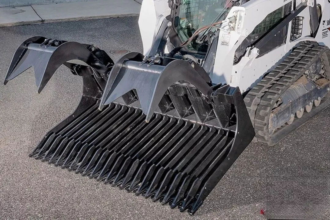 Ignite Attachments Rock Grapple | Width 82″ | Overall Height 40.5″ | Hydraulic Flow 12-20 GPM | For Skid Steers