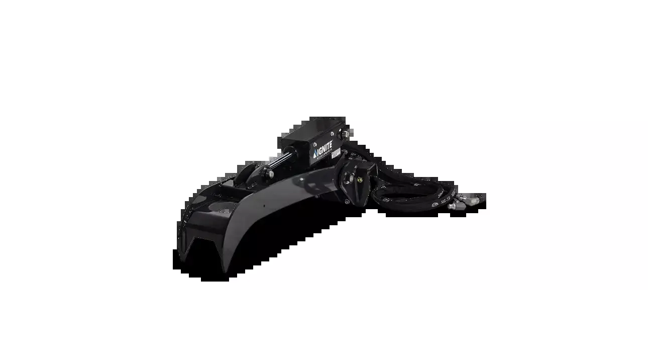 Ignite Attachments Stump Bucket Grapple | Width 46.6″ | Hydraulic Flow 15-25 GPM | For Skid Steers