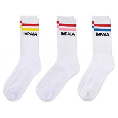 IMPALA Stripe 3-Pack Socks (IM787000-1Sz)