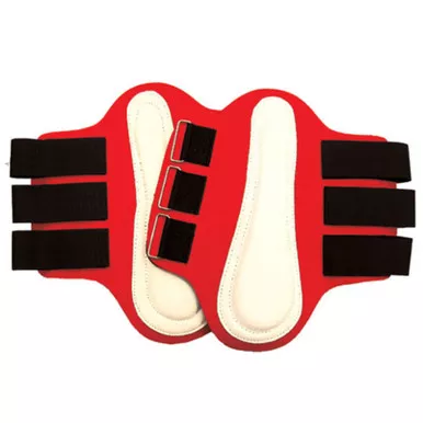 INTREPID INTERNATIONAL Red Neoprene Splint Boots w/ White Pad (245837-par)