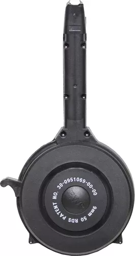 Iver Johnson Magazine Polymer - Fits Glock 9mm 50rd Drum Blk