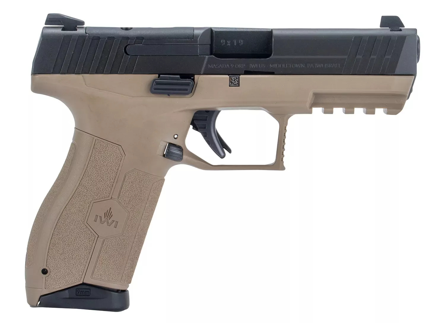 IWI US MASADA 9mm Luger Pistol 4.10″ FDE M9ORP10FD