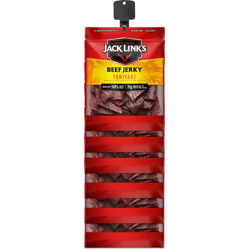 Jack Links 3.25oz Jerky Clip Strip 12ct Teriyaki