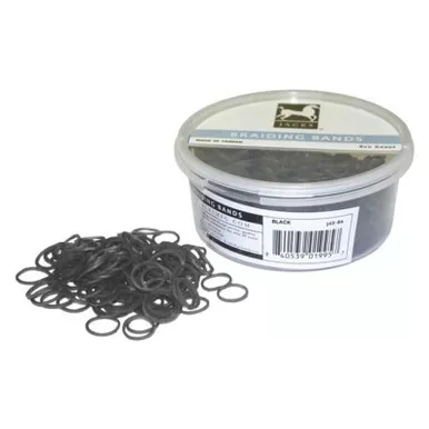 JACKS Black Braiding Bands, 800-Count (368-BK)