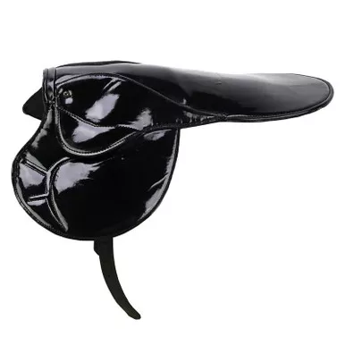 JACKS Clarino Thoroughbred 14oz Black Jockey Saddle (1904-BK)