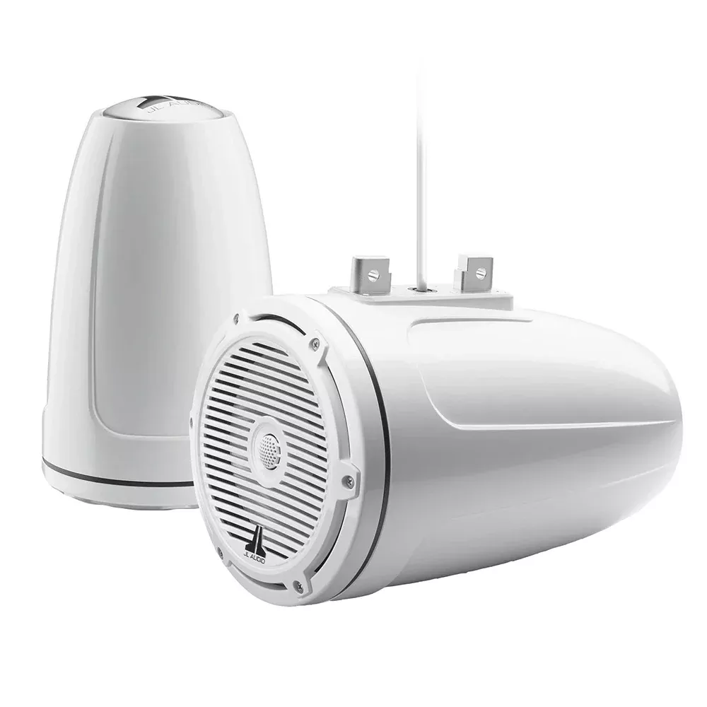 JL Audio M3 Series 7.7″ Enclosed Tower Coaxial System w/Gloss White Classic Grille – M3-770ETXv3-Gw-C-Gw [010-03266-00]