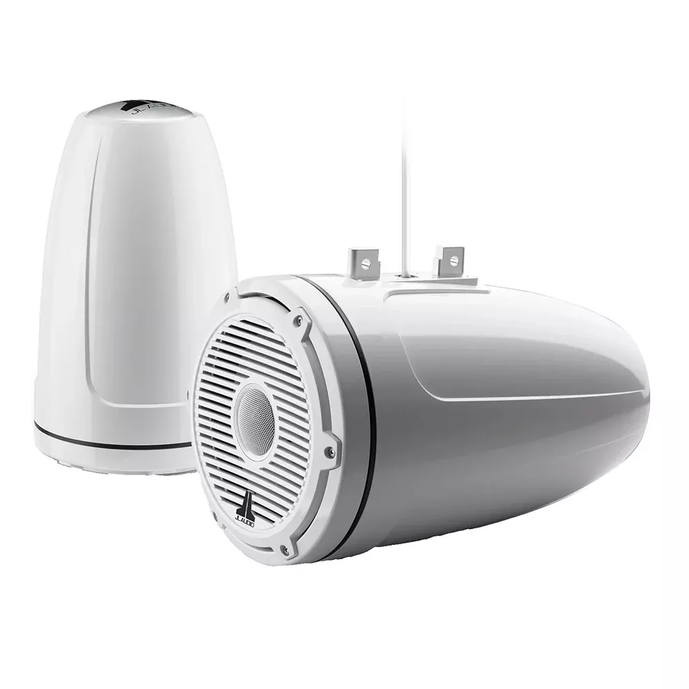 JL Audio M6 Series 8.8″ Enclosed Tower Coaxial System w/Gloss White Classic Grille – M6-880ETXv3-Gw-C-3Gw [010-03857-00]