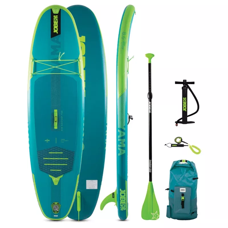 Jobe Yama 8.6 Package – Compact Inflatable Stand-Up Paddleboard for All Skill Levels