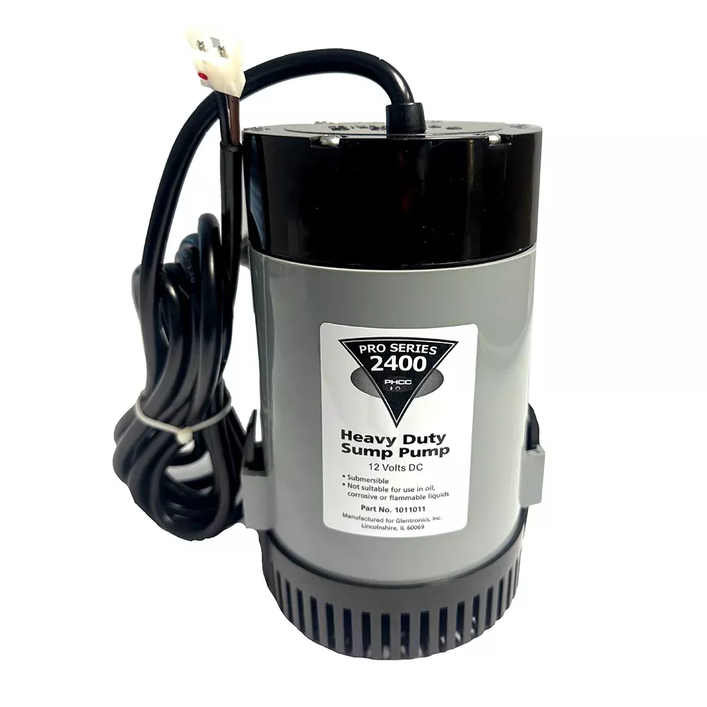 Johnson Pump Pro Series 2400 GPH Sump Pump / Utility Pump – 12V – 2400GPH w/10′ Lift, 1.5″ Discharge [1011011]