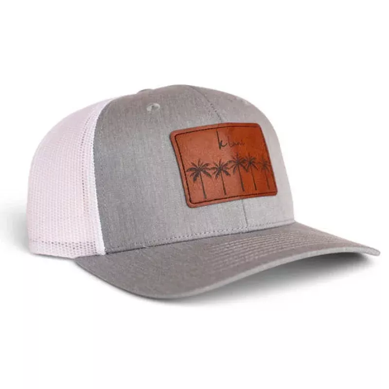 K’lani Trucker Hat – Palm Trees White