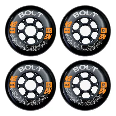 K2 SKATE Bolt 90mm / 85a Black 4-Wheel Pack (I2104011010)